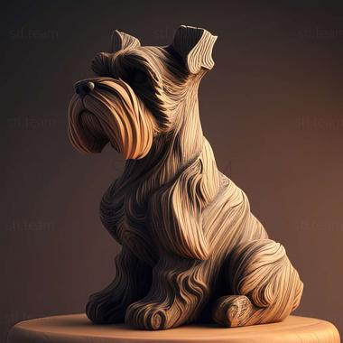 3D model Zwergschnauzer dog (STL)